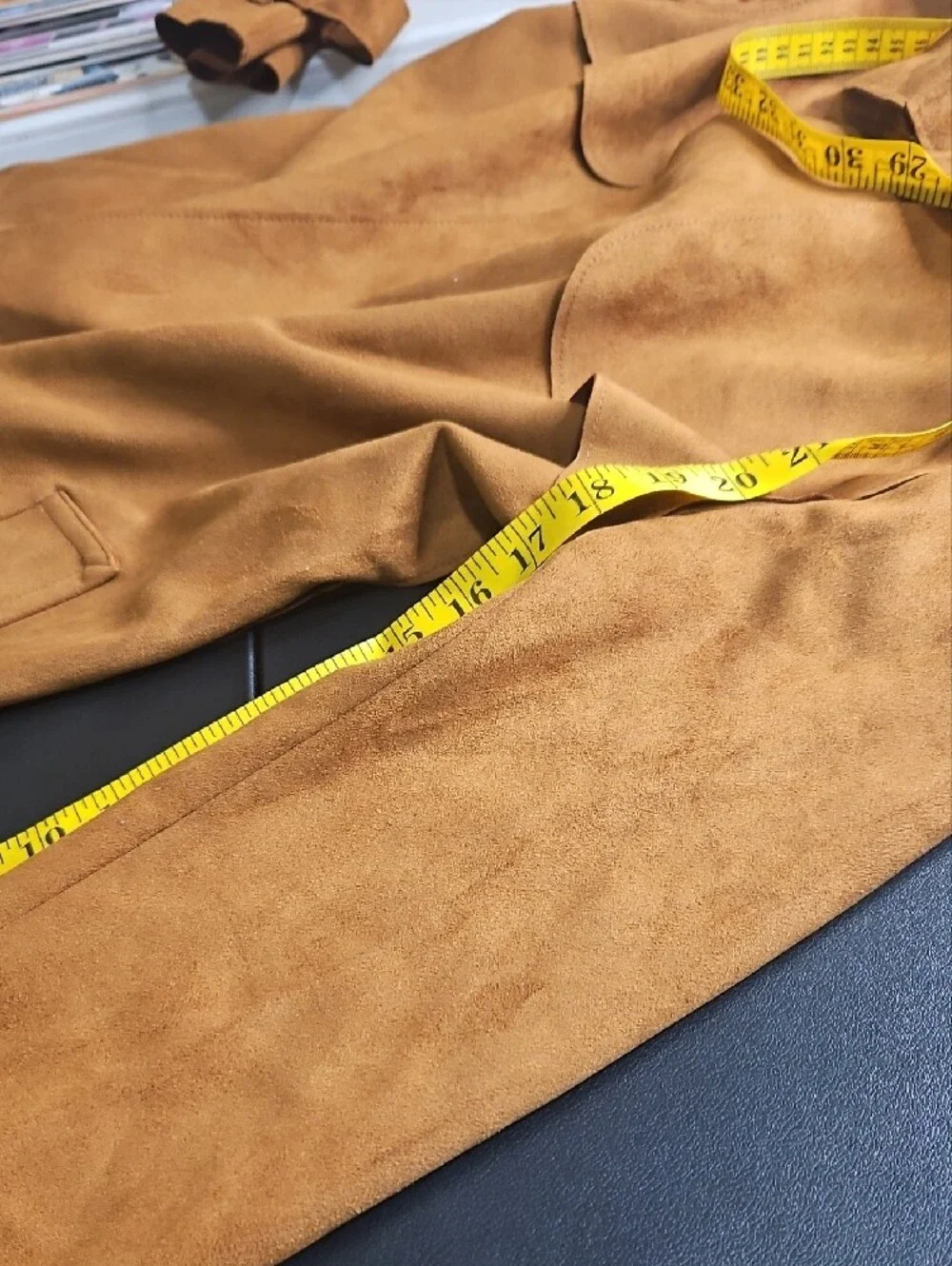 Forever 21 Womens Suede Long Trench Coat in Brown - Picture 8 of 9